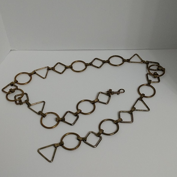 Vintage Accessories - Vintage Geometric Metal Belt